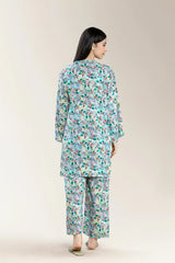 Printed Viscose Linen-Grey 2Pc