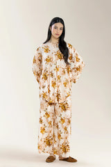 Basic Printed Viscose Linen Light Peach 2Pc