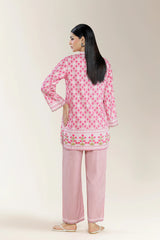 Printed Viscose Pink 2Pc