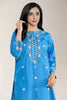 Embroidered Cambric Blue 2PC