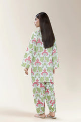 Printed Khaddar Green 2PC