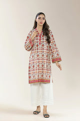 Printed Cambric Ivory Kurti