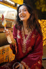 Embroidered Raw Silk Red 2PC