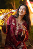 Embroidered Raw Silk Red 2PC