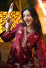 Embroidered Raw Silk Red 2PC