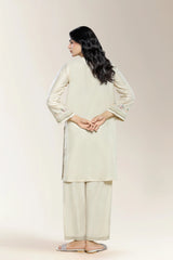 Embroidered Beige 2PC