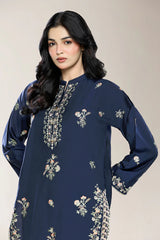 Embroidered Blue 2PC