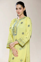 Embroidered Yellow 2PC
