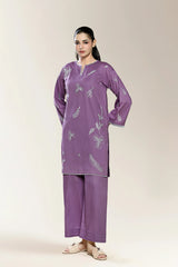 Embroidered Purple 2PC
