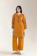 Embroidered Mustard 2PC