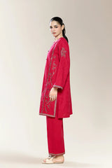 Embroidered Pink 2PC