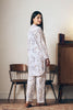 Printed White 2PC Suit