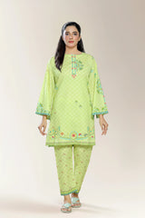 Printed Cotton Lime 2PC