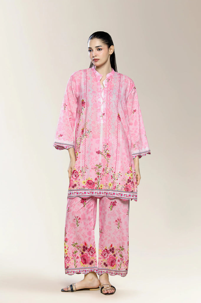 Embroidered Pink 2PC