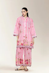 Embroidered Pink 2PC