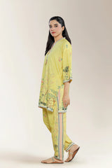 Printed Cotton Yellow 2PC