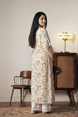 Printed Cream Kaftan
