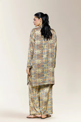 Printed Beige 2PC