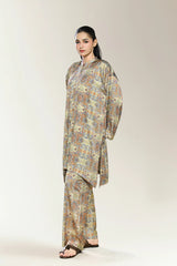 Printed Beige 2PC