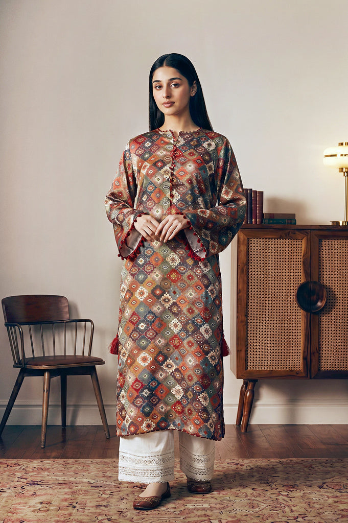 Printed Rust Kaftan