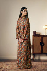 Printed Rust Kaftan
