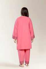 Embroidered Coral 2PC