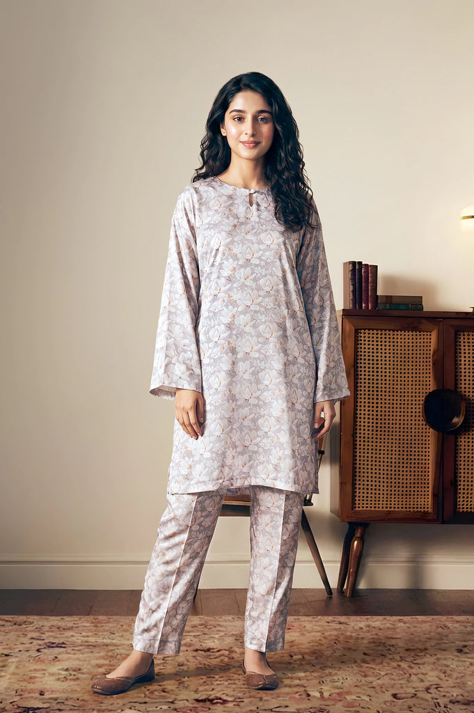 Printed Gray 2PC Suit