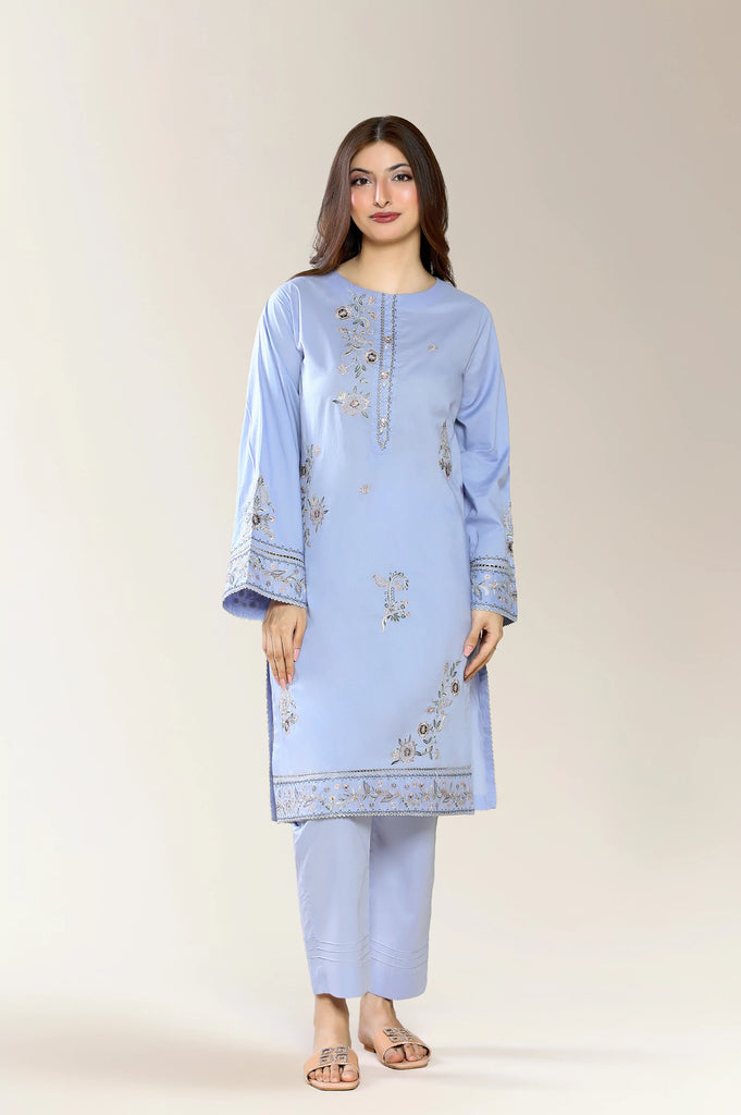 Embroidered Lilac 2PC