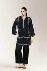 Embroidered Black 2PC