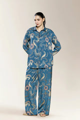 Printed Teal 2PC