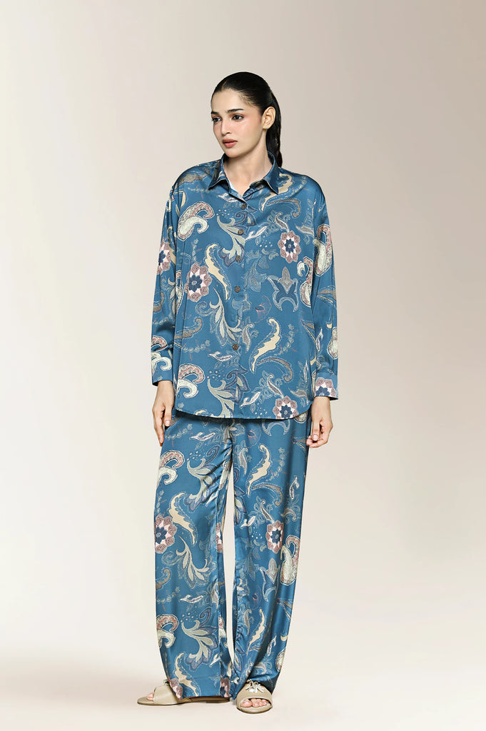 Printed Teal 2PC