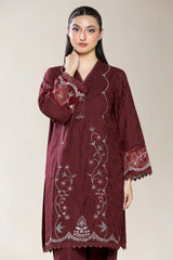 Embroidered Maroon 2PC