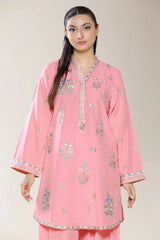 Embroidered Pink 2PC