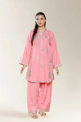 Embroidered Pink 2PC