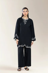 Embroidered Black 2PC