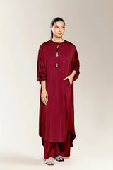 Printed Maroon 2PC
