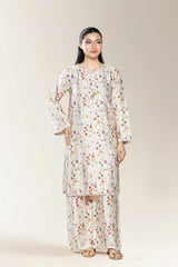 Printed Cream 2PC