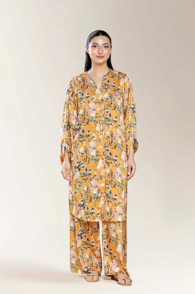 Printed Mustard 2PC