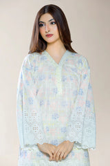 Embroidered White 2PC