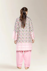 Embroidered Pink 3PC