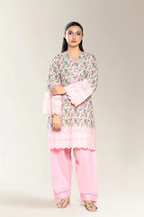 Embroidered Pink 3PC