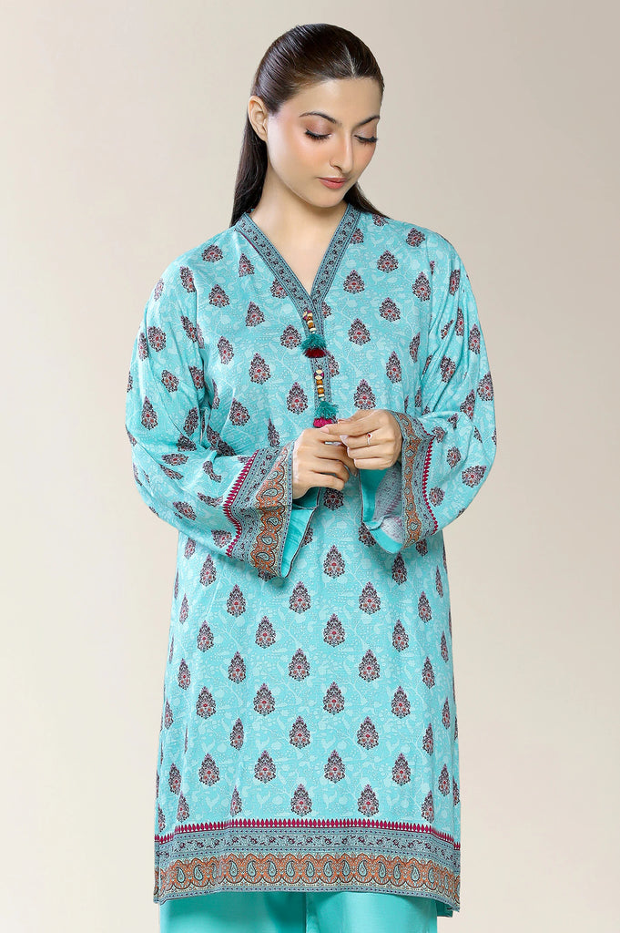 Printed Turquoise Shirt