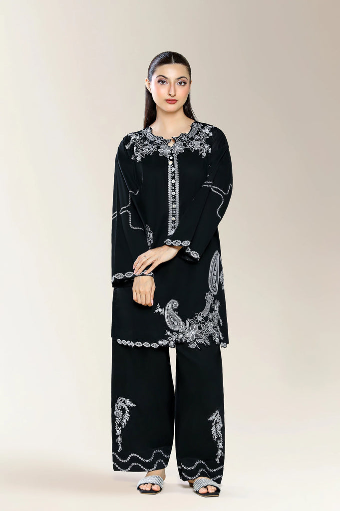 Embroidered Black 2PC