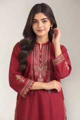 Dyed Embroidered 2PC