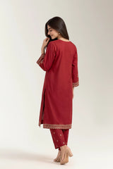 Dyed Embroidered 2PC