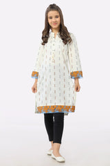 Ivory Jacquard Printed Teens Kurti From Sohaye By Diners