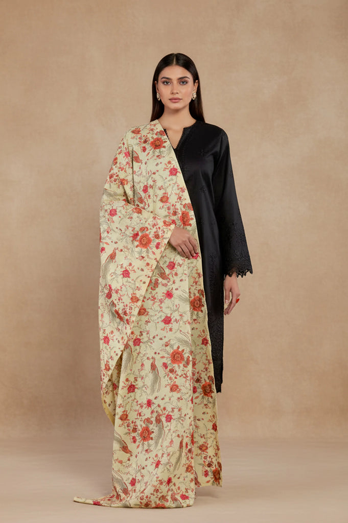 Cream Embroidered Shawl