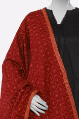 Maroon Embroidered Ladies Shawl