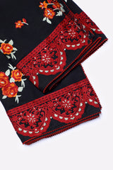 Black Embroidered Shawl