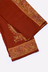 Rust Embroidered Shawl